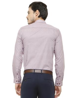 red cotton blend formal shirt - 15608741 - Standard Image - 2