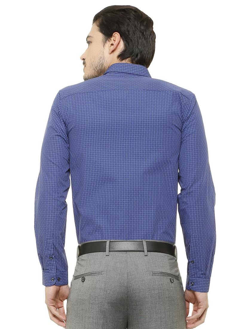 blue cotton blend formal shirt - 15608742 - Zoom Image - 2