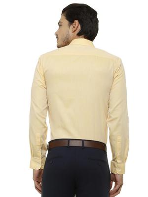 yellow cotton blend formal shirt - 15608743 - Standard Image - 2