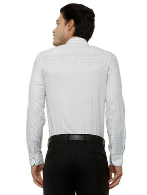 white cotton blend formal shirt - 15608745 - Standard Image - 2