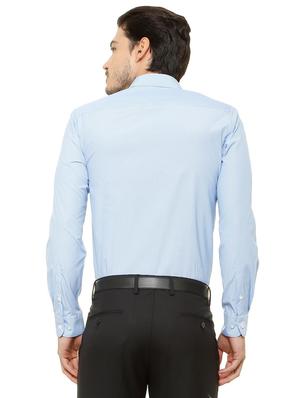 blue cotton blend formal shirt - 15608746 - Standard Image - 2
