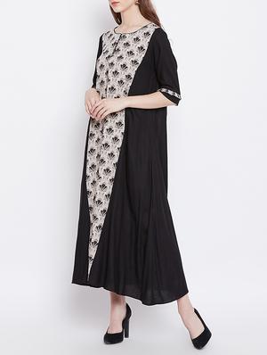 A-line printed dress - 15608840 - Standard Image - 2