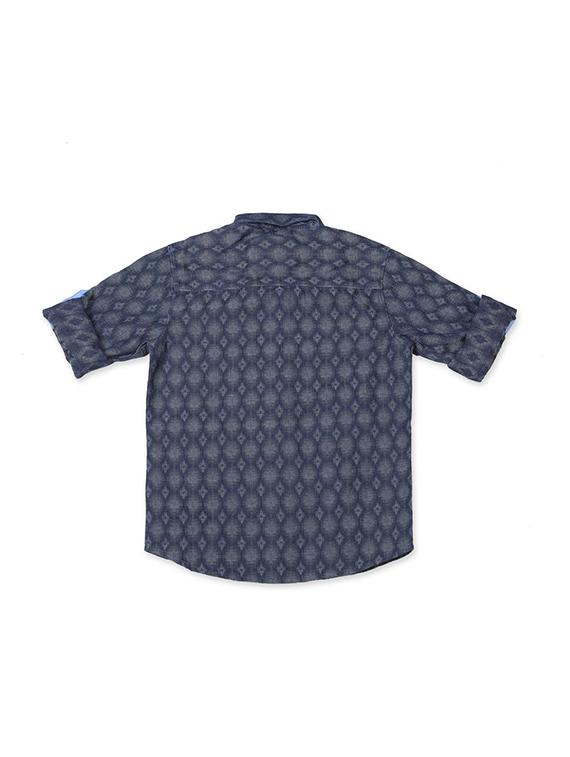 navy blue cotton shirt - 15608862 - Zoom Image - 2
