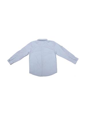 blue cotton blend shirt - 15608871 - Standard Image - 2
