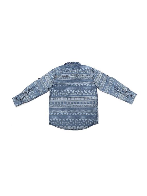 blue cotton blend shirt - 15608874 - Zoom Image - 2