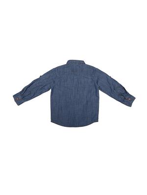 blue cotton blend shirt - 15608875 - Standard Image - 2
