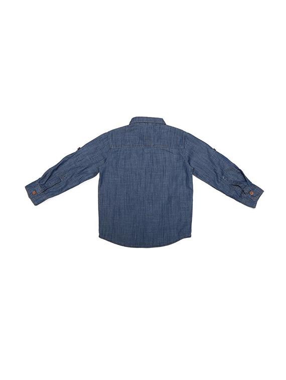 blue cotton blend shirt - 15608875 - Zoom Image - 2