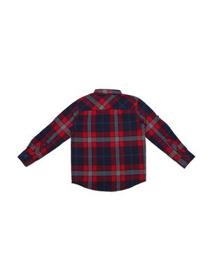 red cotton blend shirt - 15608878 - Standard Image - 2