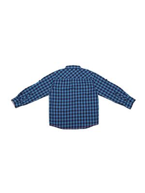 blue cotton blend shirt - 15608879 - Standard Image - 2