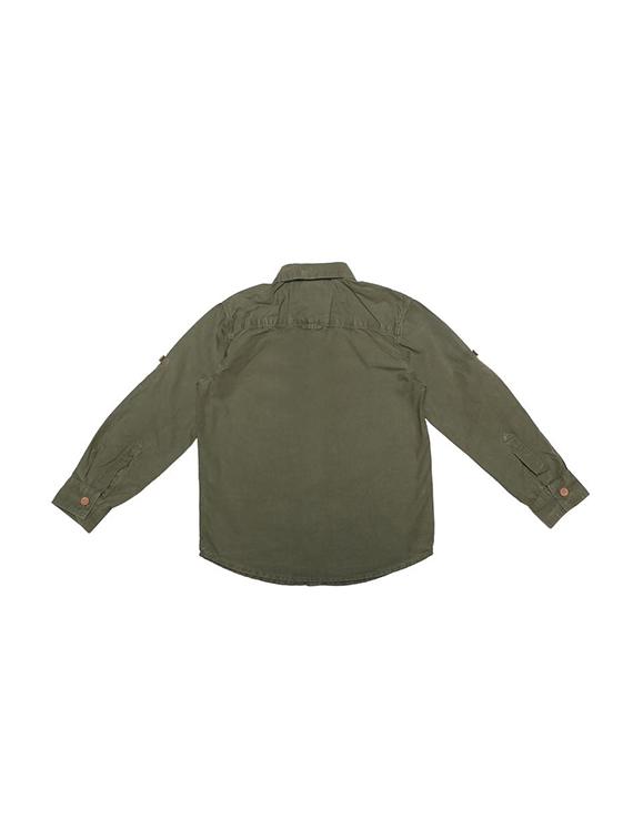 green cotton blend shirt - 15608884 - Zoom Image - 2