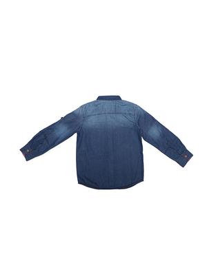 blue cotton blend shirt - 15608889 - Standard Image - 2