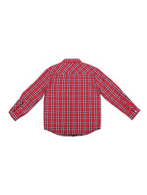 red cotton blend shirt - 15608898 - Standard Image - 2