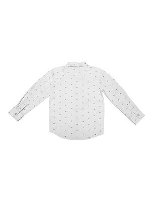 white cotton blend shirt - 15608900 - Standard Image - 2