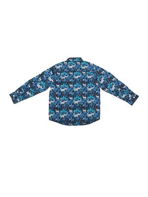 blue cotton blend shirt - 15608902 - Standard Image - 2