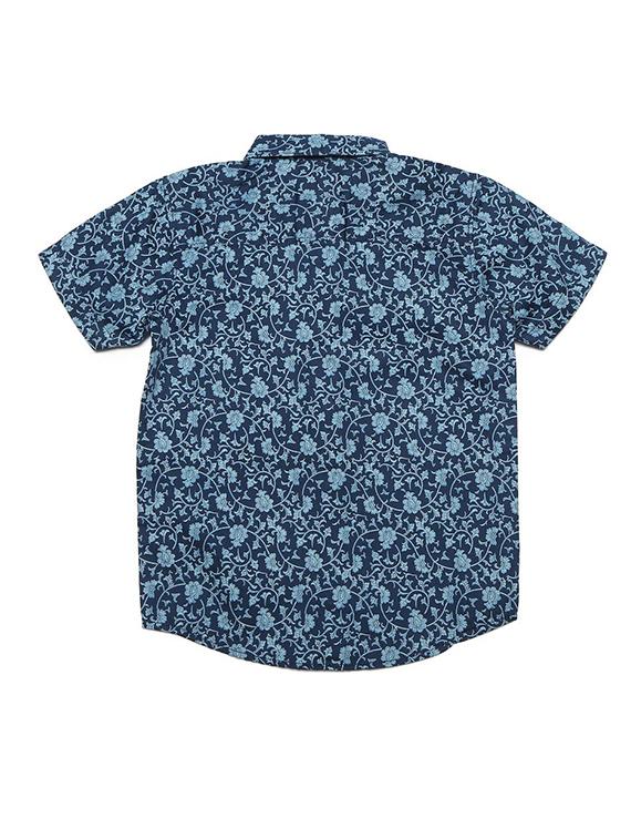 blue cotton blend shirt - 15608903 - Zoom Image - 2