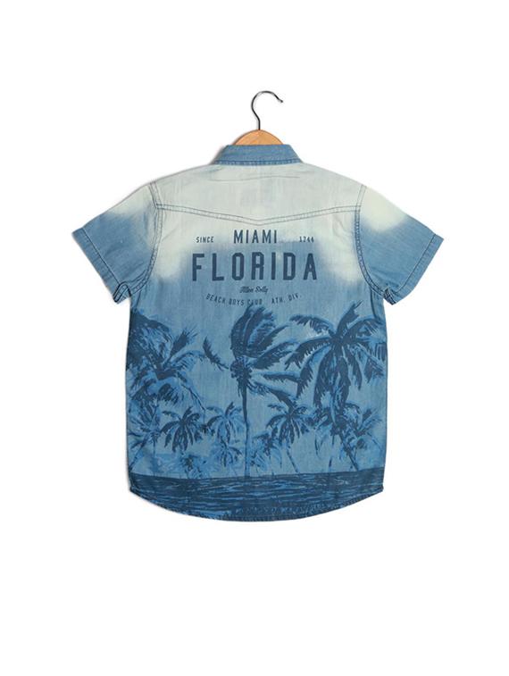 blue cotton blend shirt - 15608911 - Zoom Image - 2