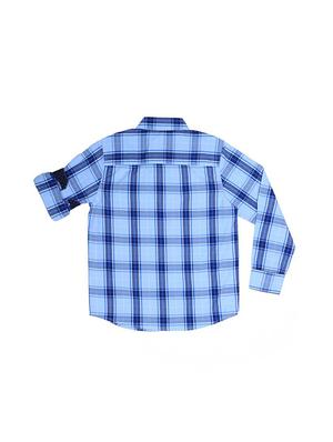 blue cotton blend shirt - 15608917 - Standard Image - 2