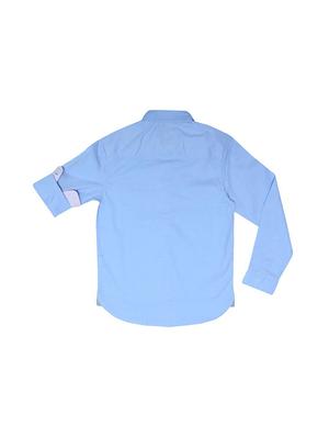 blue cotton blend shirt - 15608918 - Standard Image - 2
