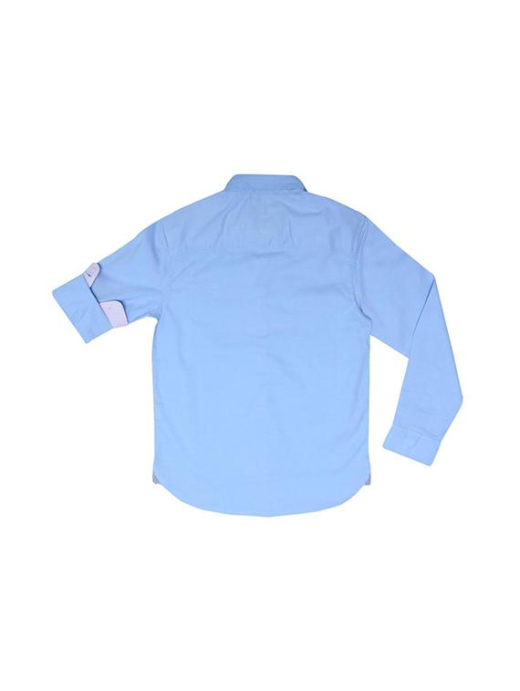 blue cotton blend shirt - 15608918 - Zoom Image - 2