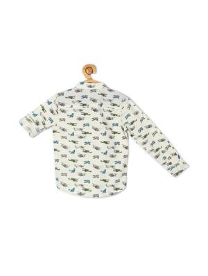 white cotton blend shirt - 15608925 - Standard Image - 2