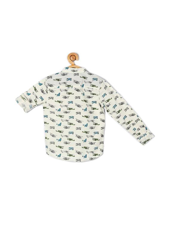 white cotton blend shirt - 15608925 - Zoom Image - 2