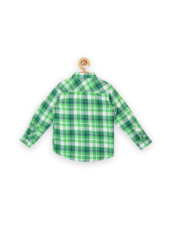 green cotton shirt - 15608933 - Zoom Image - 2