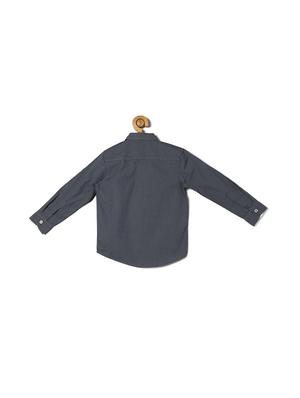 grey cotton blend shirt - 15608956 - Standard Image - 2