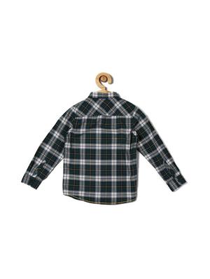 green cotton blend shirt - 15608960 - Standard Image - 2