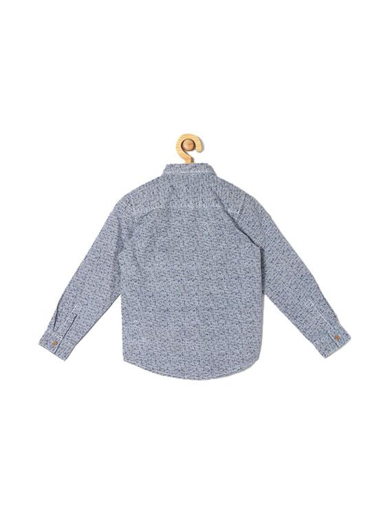 blue cotton blend shirt - 15608965 - Zoom Image - 2