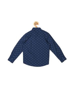 navy blue cotton shirt - 15608971 - Standard Image - 2