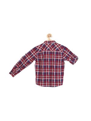 red cotton blend shirt - 15608975 - Standard Image - 2