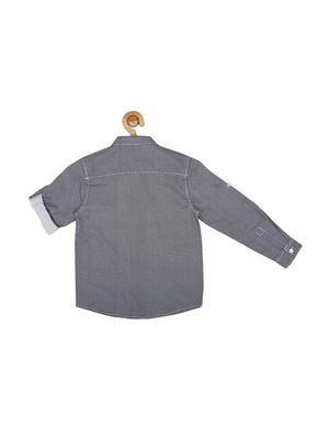 navy blue cotton shirt - 15608985 - Standard Image - 2