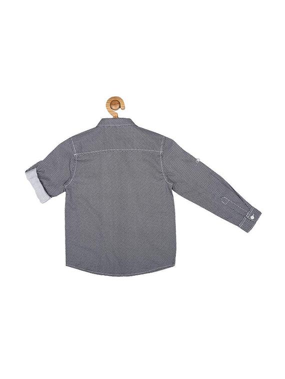 navy blue cotton shirt - 15608985 - Zoom Image - 2