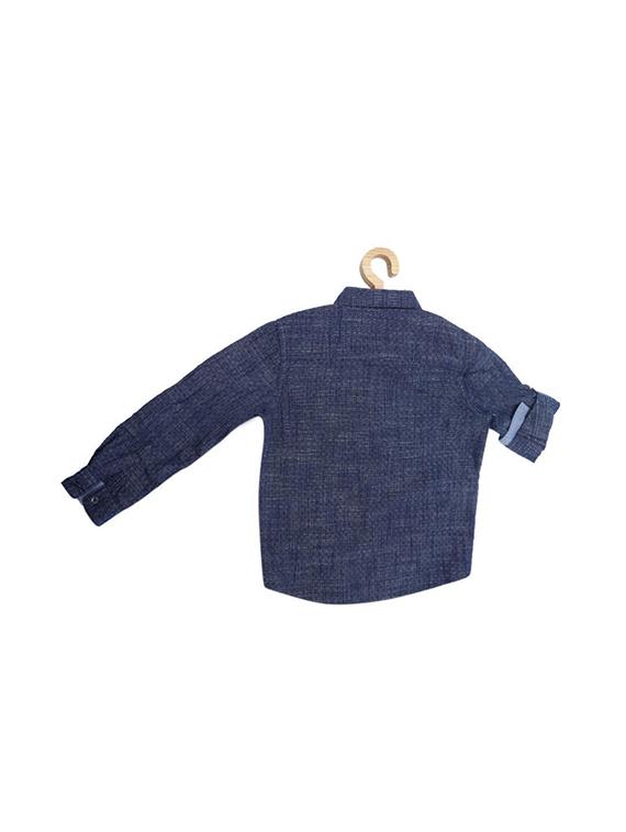 blue cotton blend shirt - 15608989 - Zoom Image - 2