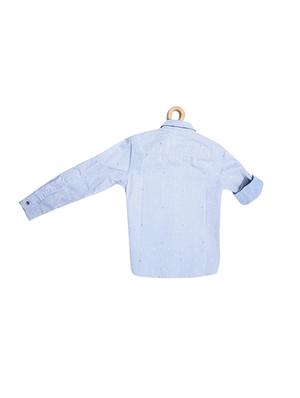 blue cotton blend shirt - 15608991 - Standard Image - 2