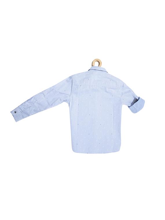 blue cotton blend shirt - 15608991 - Zoom Image - 2
