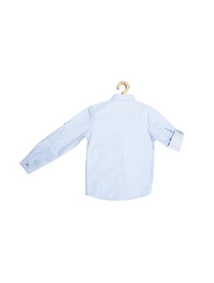 blue cotton blend shirt - 15609007 - Standard Image - 2