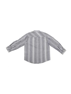 grey cotton blend kurta - 15609029 - Standard Image - 2