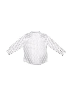 white cotton blend shirt - 15609030 - Standard Image - 2