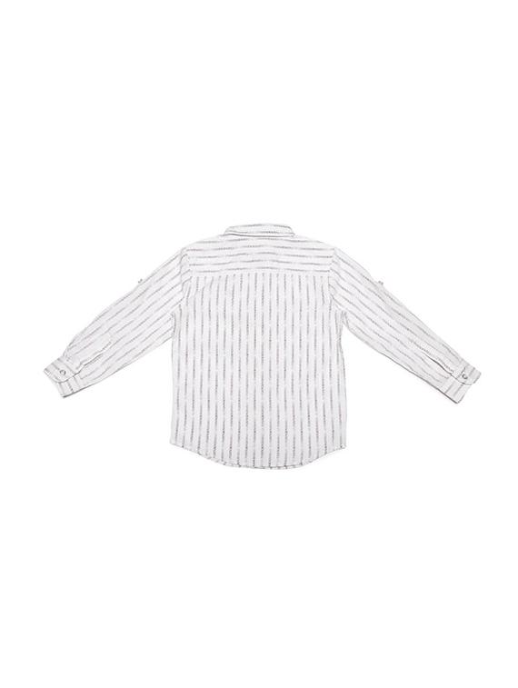 white cotton blend shirt - 15609030 - Zoom Image - 2