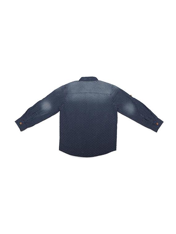 blue cotton blend shirt - 15609032 - Zoom Image - 2