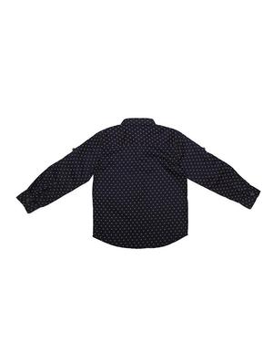navy blue cotton blend shirt - 15609035 - Standard Image - 2