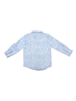 blue cotton blend shirt - 15609037 - Standard Image - 2