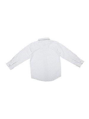 white cotton blend shirt - 15609040 - Standard Image - 2