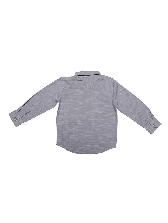 grey cotton blend shirt - 15609041 - Zoom Image - 2