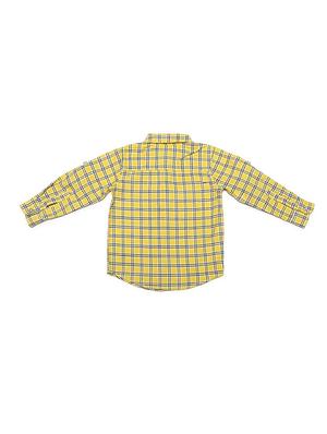 yellow cotton blend shirt - 15609043 - Standard Image - 2