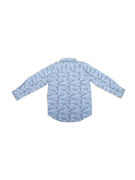 blue cotton blend shirt - 15609045 - Zoom Image - 2