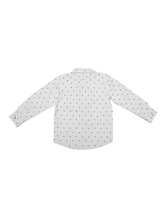 white cotton blend shirt - 15609046 - Zoom Image - 2