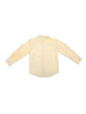 beige cotton blend shirt - 15609047 - Standard Image - 2