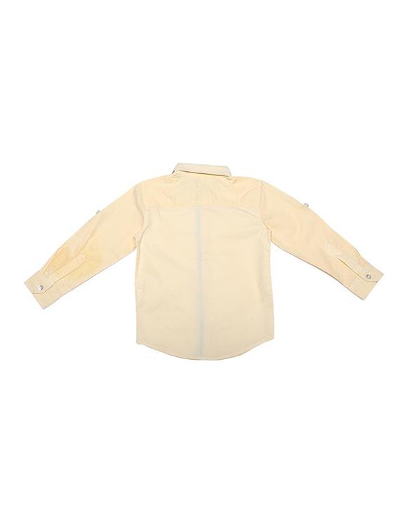 beige cotton blend shirt - 15609047 - Zoom Image - 2